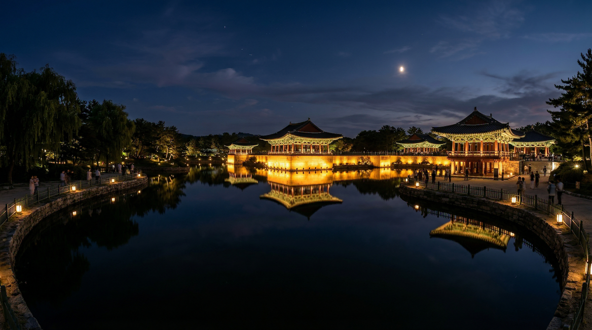 Gyeongju Palace Wolji Pond night